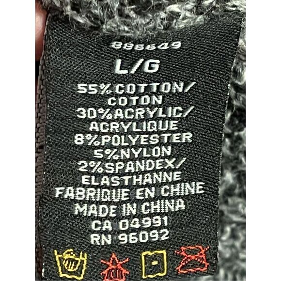 Dalia Women's L Large Long Sleeve Charcoal Button Up Sweater (3342) - Picture 5 of 6